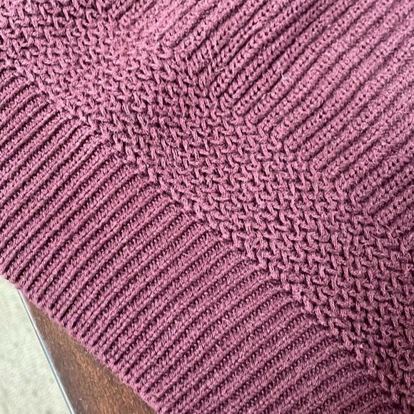 Cabela’s Burgundy Chunky Ribbed Henley Sweater XL - Picture 7 of 9